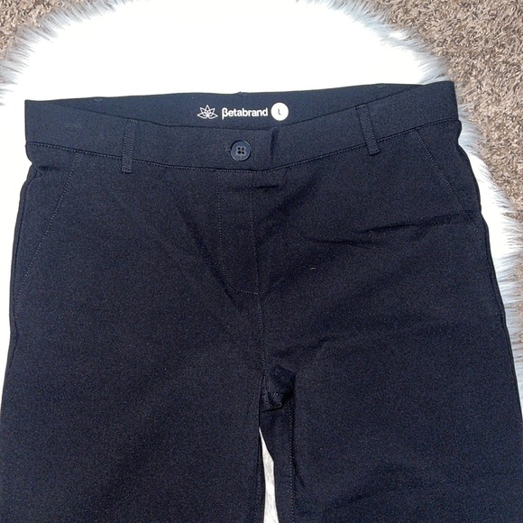 Betabrand Dress Yoga Black Straight Leg Pants - Picture 4 of 7